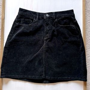 Small Black Corduroy Skirt